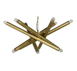 Lex Chandelier, Antique Brass