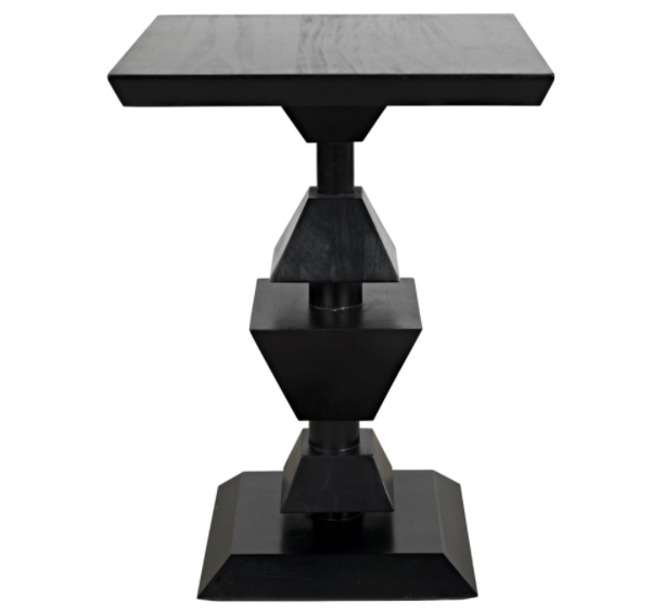 Majesty Side Table, Hand Rubbed Black