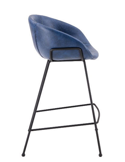 Zach-C Counter Stool - Dark Blue,Set of 2