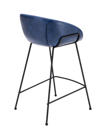 Zach-C Counter Stool - Dark Blue,Set of 2