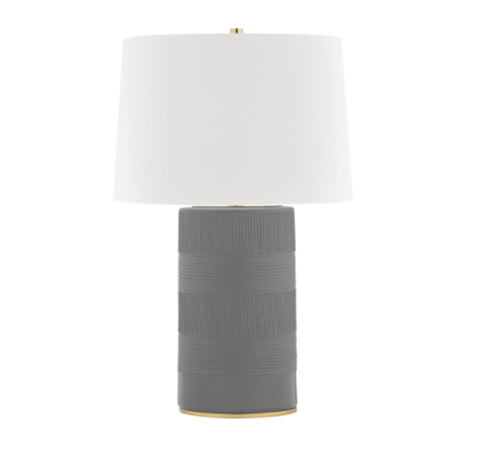 Borneo Table Lamp - Aged Brass/Grey