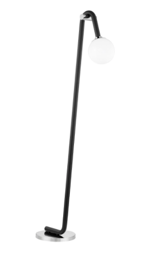 Whit Floor Lamp - Polished Nickel/Dusk Black