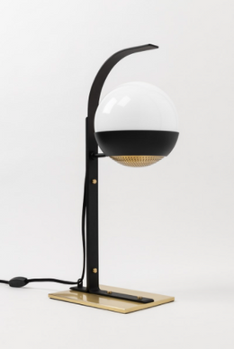 Aly Table Lamp - Aged Brass/Dusk Black