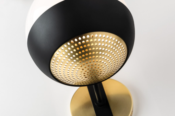 Aly Table Lamp - Aged Brass/Dusk Black