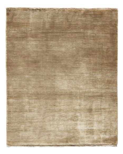 Contemporary Rug In Solid Beige Brown Open Field By Rug & Kilim