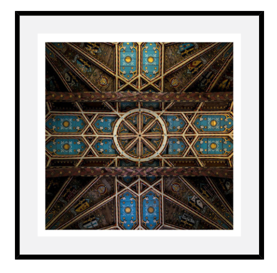 Polychrome Wooden Dome At St-David'S Cathedral Wales, Uk. On Rag Paper, Large