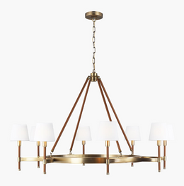 Katie Large Chandelier - Time Worn Brass