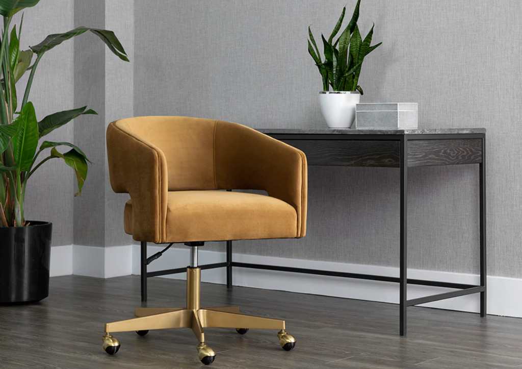 Claren Office Chair, Gold Sky