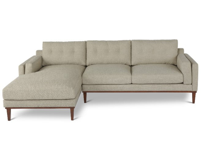 Claybourn Sectional, Gunsmoke, Chestnut, Left