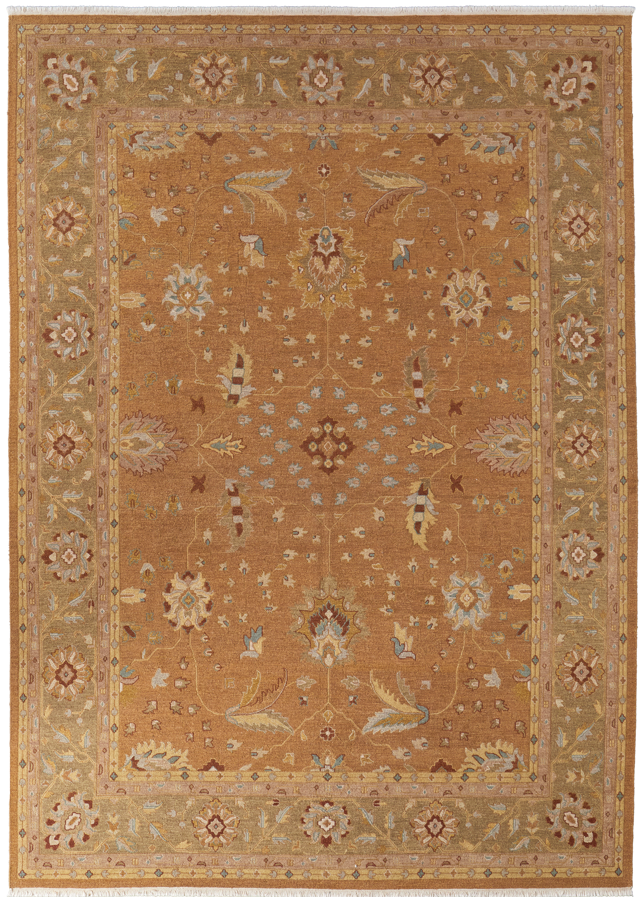 Sasha Traditional Persian Gold Green Red Area Rug