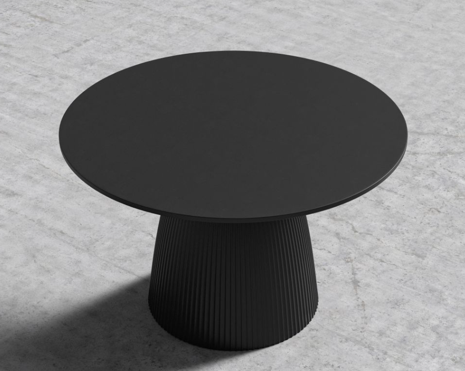 Gallus Dining Table, Black Concrete