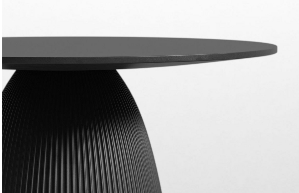 Gallus Dining Table, Black Concrete