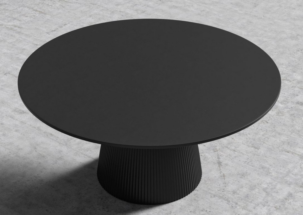 Gallus Dining Table, Black Concrete