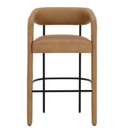 Mavia Barstool - Ludlow Sesame Leather