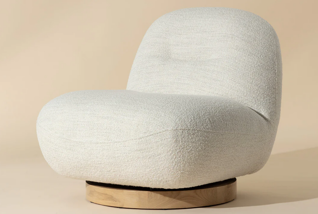 Franze Swivel Lounge Chair - Merino Pearl