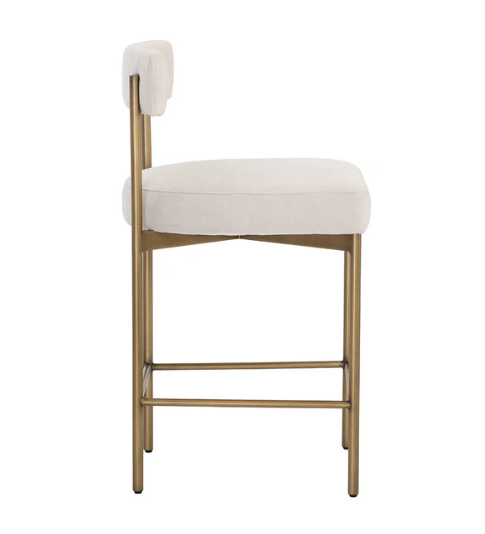 Seneca Counter Stool - Antique Brass, Danny Ivory