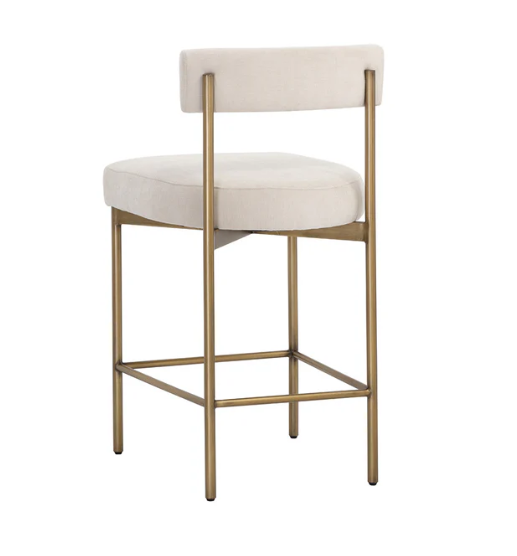 Seneca Counter Stool - Antique Brass, Danny Ivory