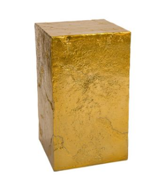 Slate Pedestal, Medium, Liquid Gold