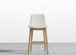 Aubrey Counter Stool, Trento Eggshell and Natural Wood