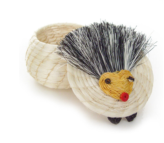 Hedgehog Lidded Basket