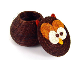 Owl Lidded Basket