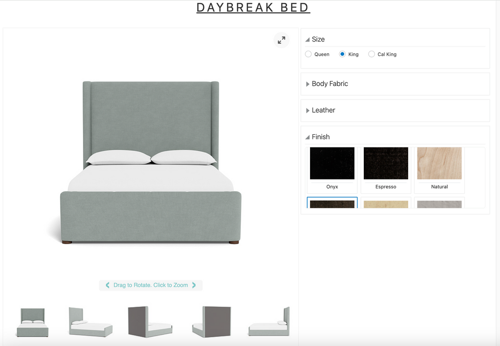 Daybreak Bed, Custom