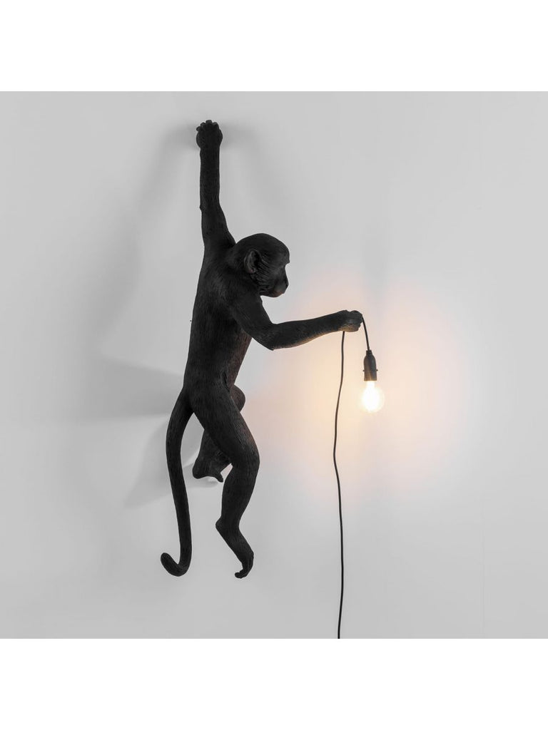 The Monkey Lamp Black Hanging Version Left