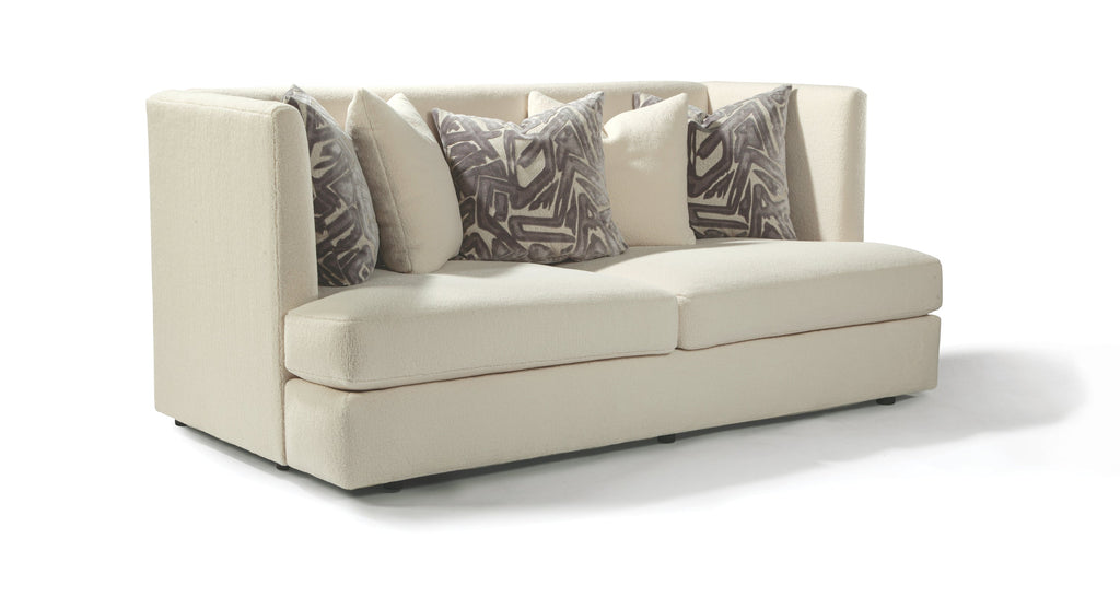 Shelter Sofa With Back Pillows In Beige Fabric