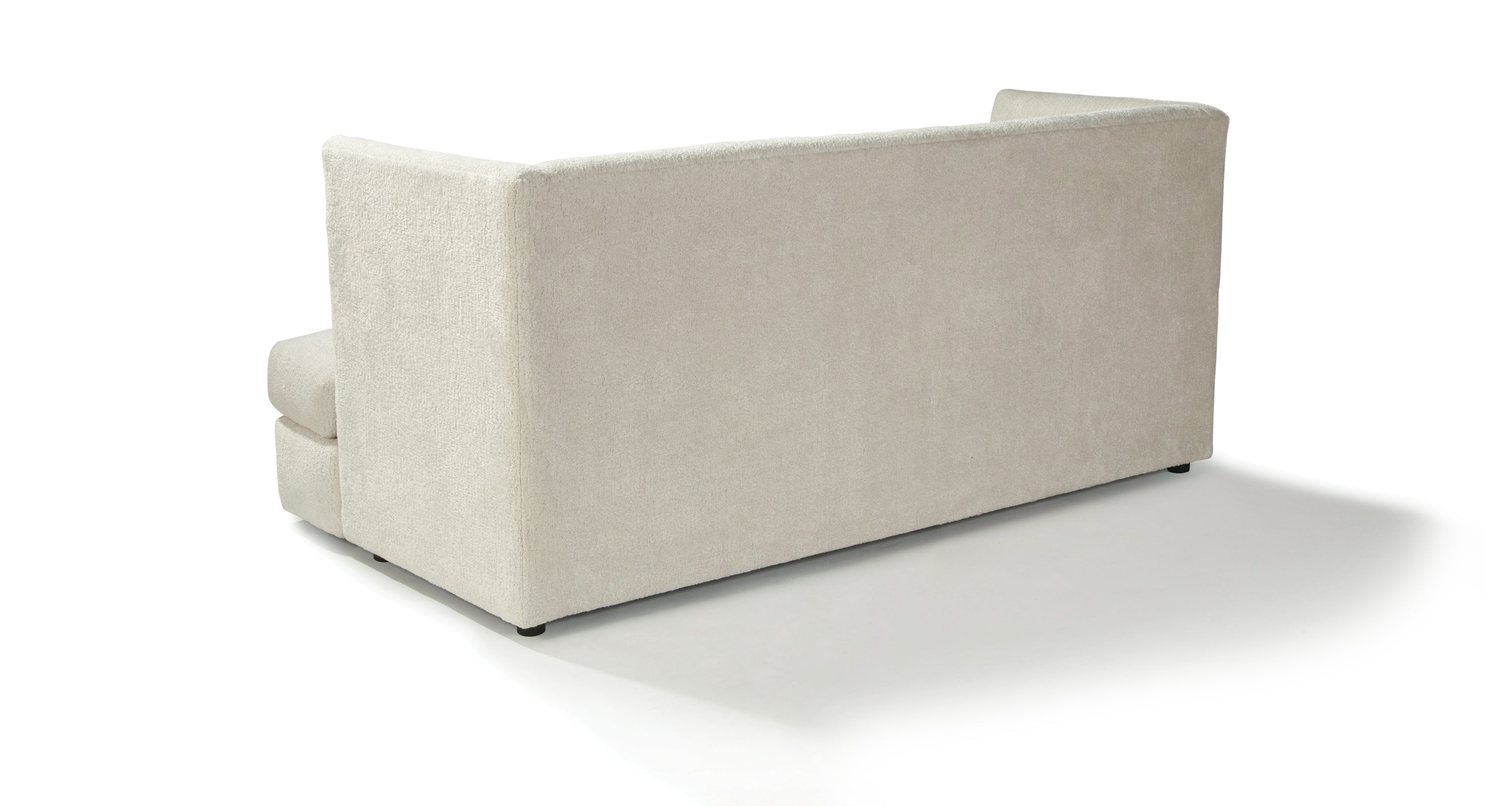 Shelter Sofa With Two Back Cushions In White Fabric