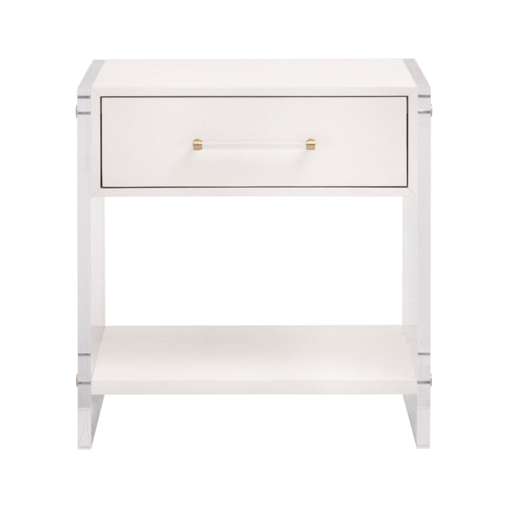 Sonia Shagreen 1-Drawer Nightstand