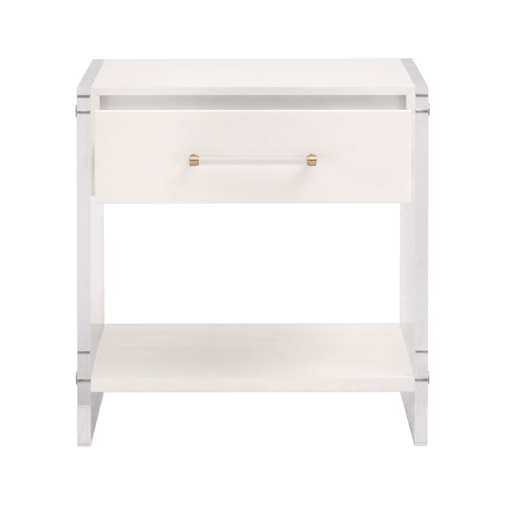 Sonia Shagreen 1-Drawer Nightstand