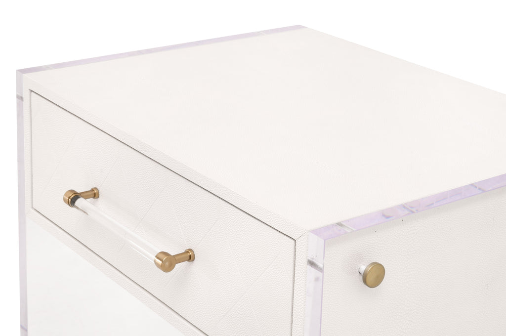 Sonia Shagreen 1-Drawer Nightstand