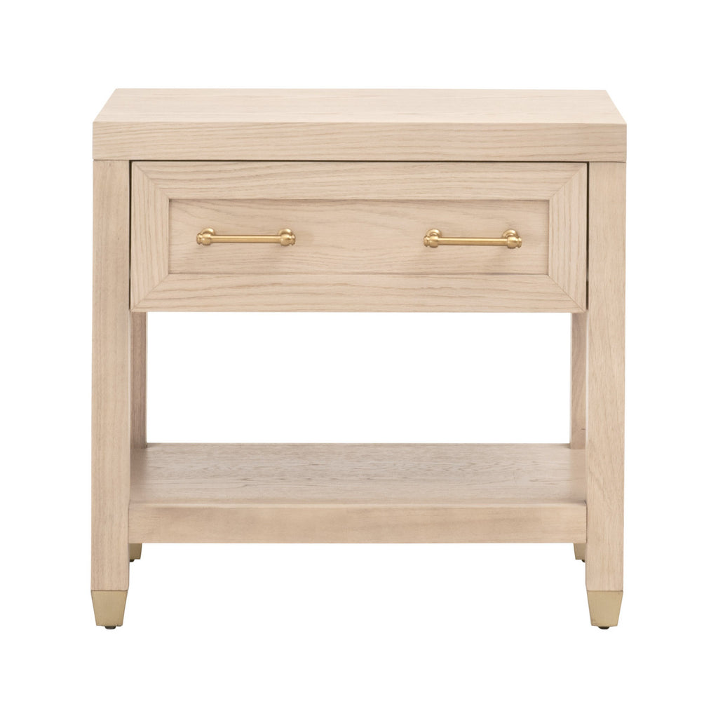 Stella 1-Drawer Nightstand, Light Honey Oak