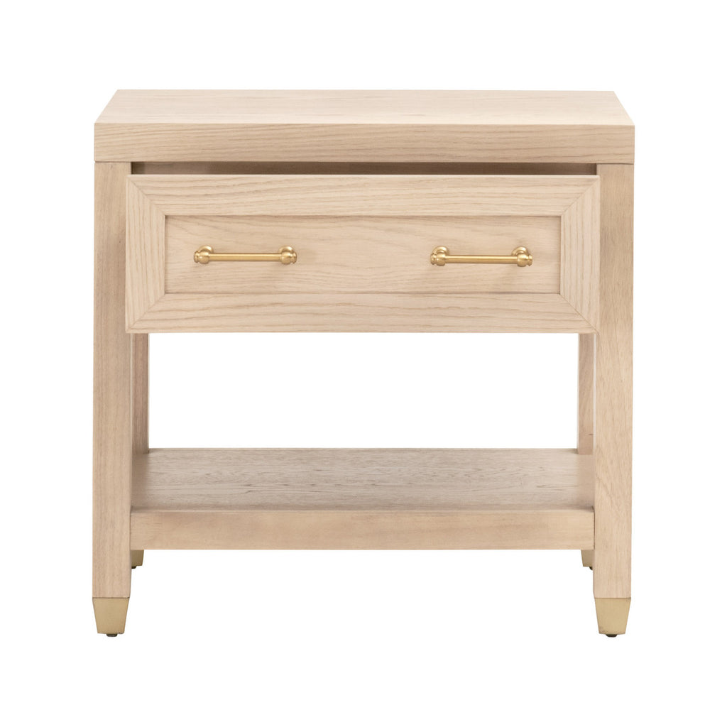 Stella 1-Drawer Nightstand, Light Honey Oak