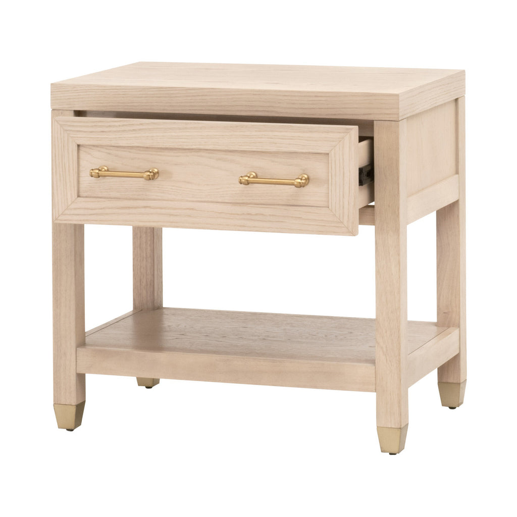 Stella 1-Drawer Nightstand, Light Honey Oak