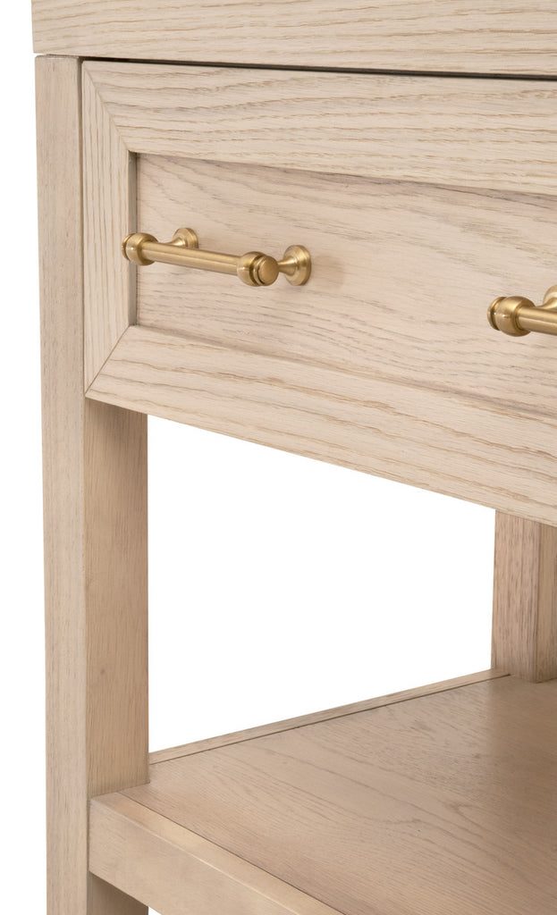 Stella 1-Drawer Nightstand, Light Honey Oak