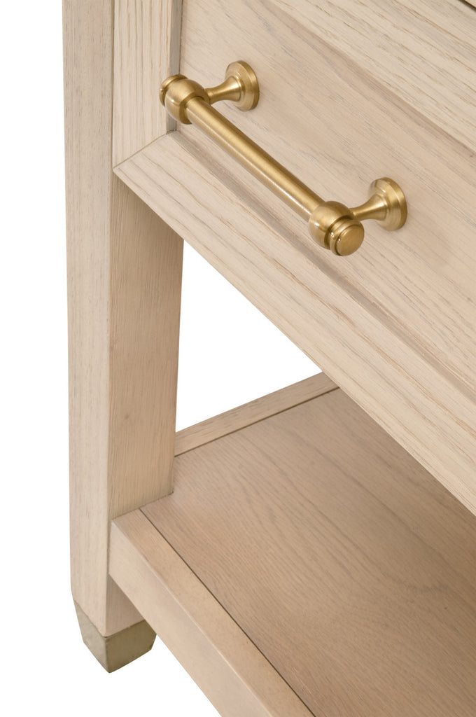 Stella 1-Drawer Nightstand, Light Honey Oak