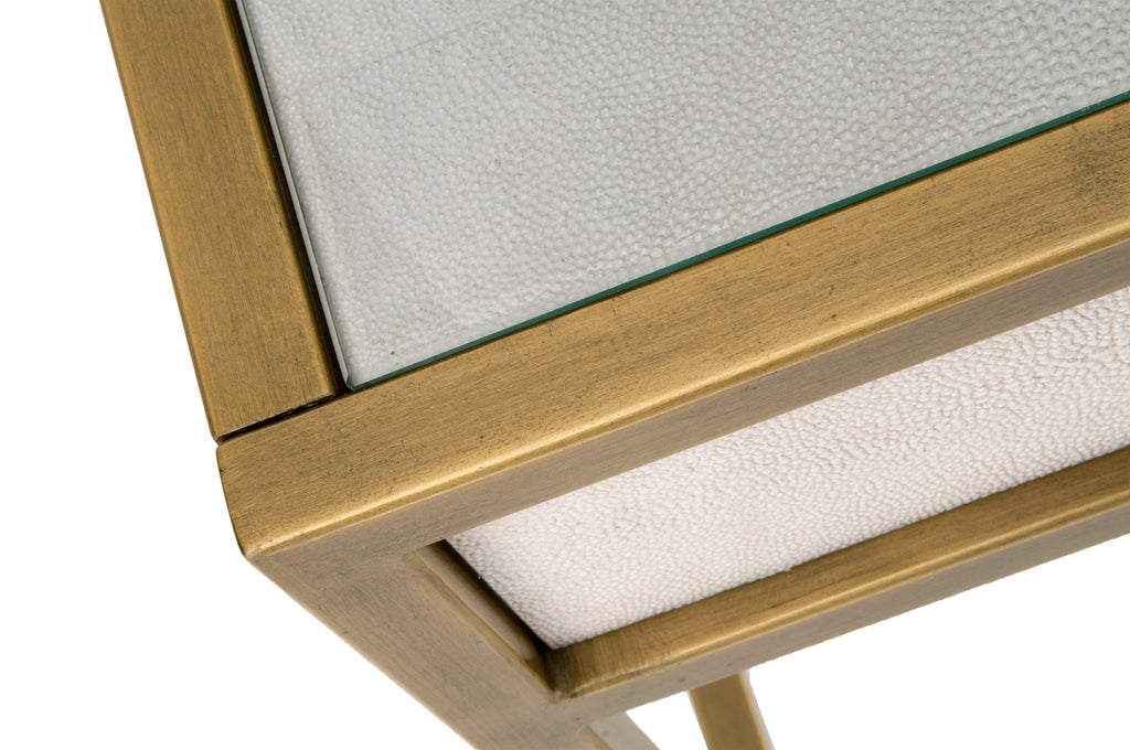 Strand Shagreen Desk, White Shagreen