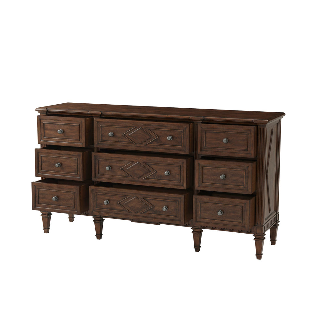 The Laurent Dresser, Avesta - Med Brown Finish