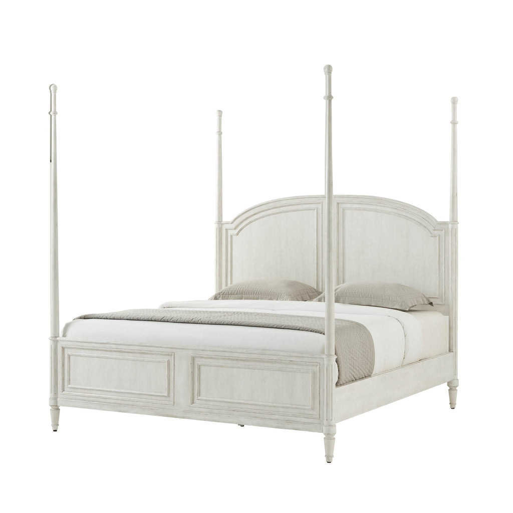 The Vale Us King Bed, Nora - White Finish