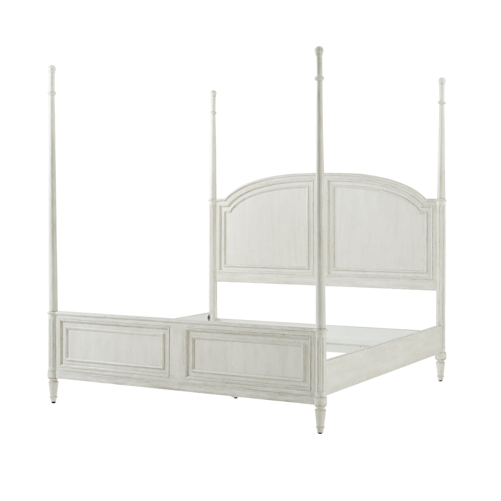 The Vale Us King Bed, Nora - White Finish