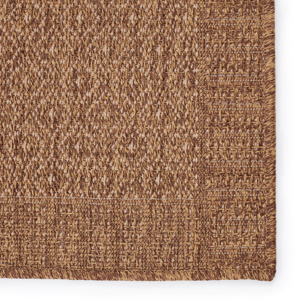 Vibe by Jaipur Living Maeva Indoor/ Outdoor Bordered Light Brown Area Rug
