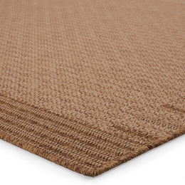 Vibe by Jaipur Living Poerava Indoor/ Outdoor Bordered Beige/ Light Brown Runner Rug