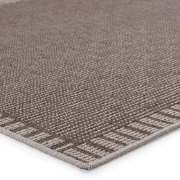 Vibe by Jaipur Living Iti Indoor/ Outdoor Bordered Taupe/ Gray Area Rug