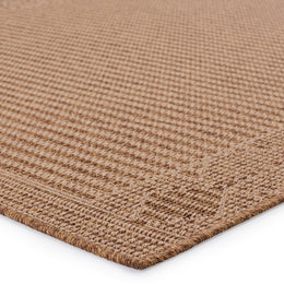 Vibe by Jaipur Living Vahine Indoor/ Outdoor Bordered Light Brown/ Beige Runner Rug