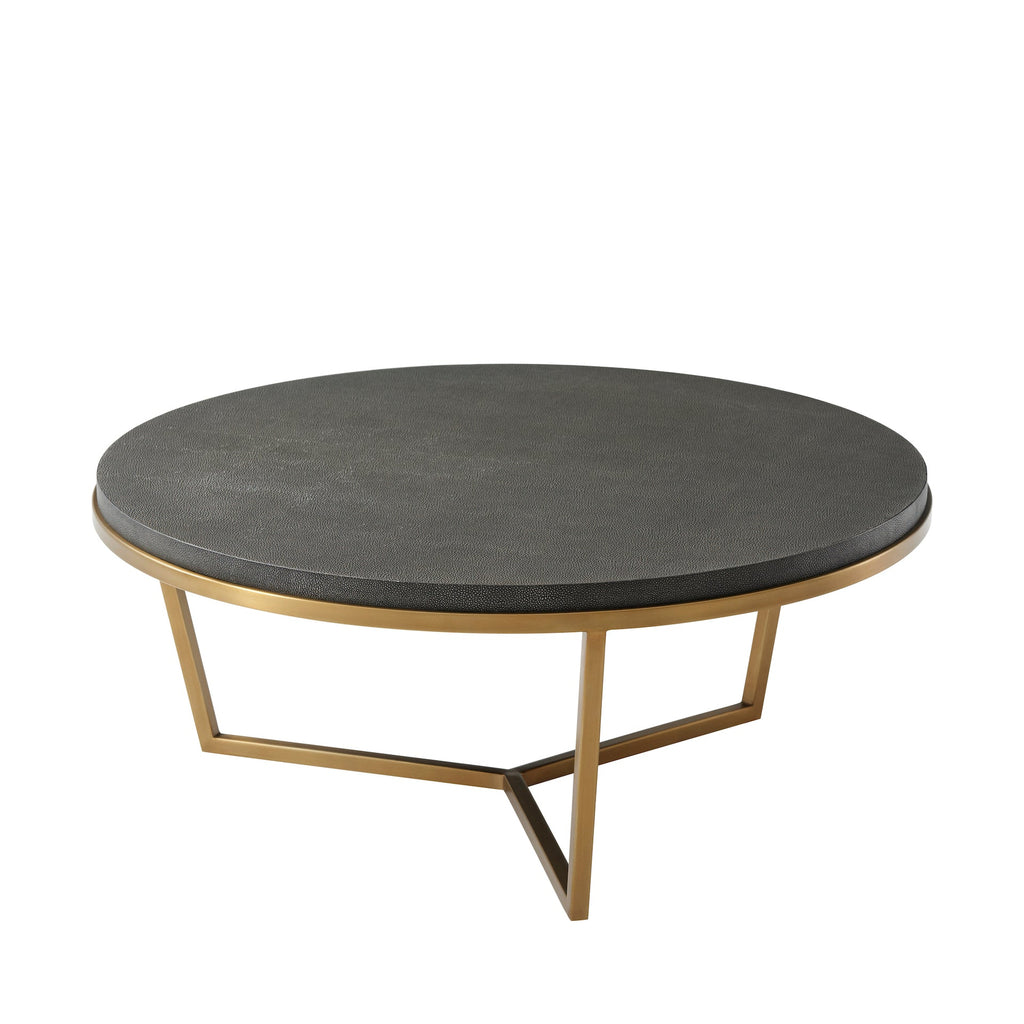 Small Fisher Round Cocktail Table (Shagreen)
