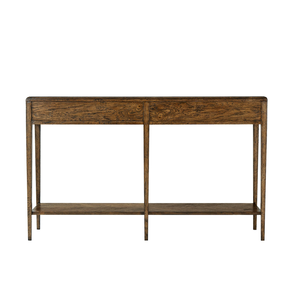 Nova Two Frieze Drawers Console Table, Dusk