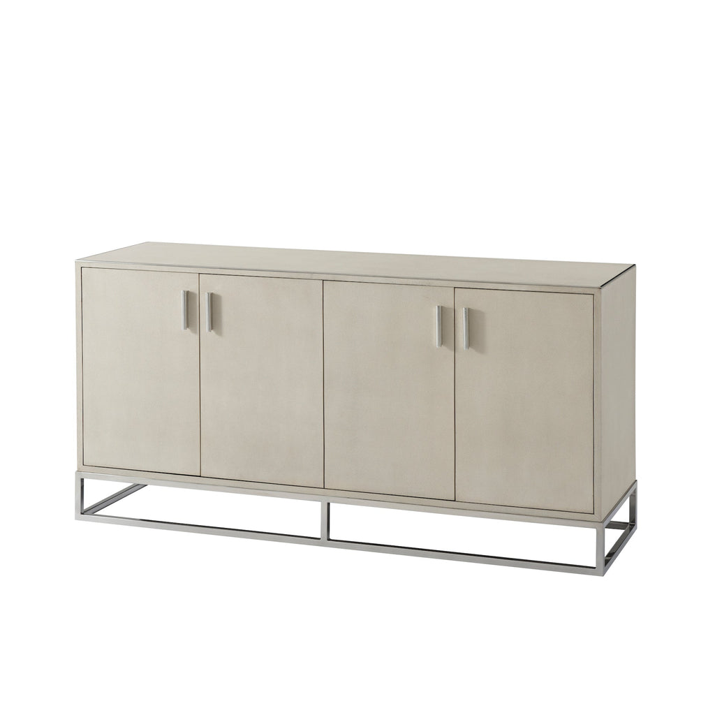 Huett Buffet, Overcast Shagreen with Brushed Nickel Finish