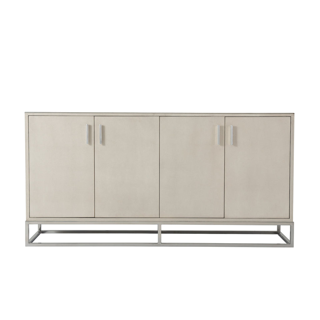 Huett Buffet, Overcast Shagreen with Brushed Nickel Finish