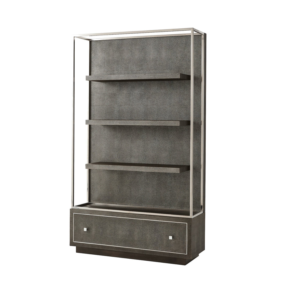 Wesson Open Bookcase, Tempest Shagreen